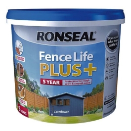 Ronseal Fence Life Plus 5Lt - 5 Year Sprayable - Cornflower