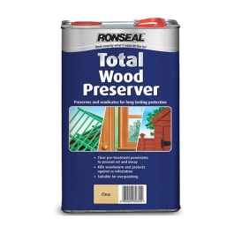 Ronseal Total Wood Preserver 5Lt - Clear
