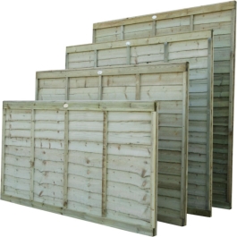 Overlap Fence Panel - Tanalised Green - 6Ft Wide x 3Ft High