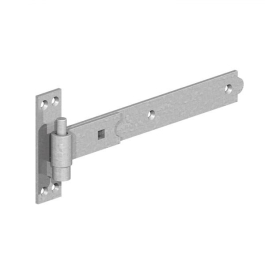 Gate Mate - Hook & Bands On Plates 300mm - Straight - Galvanised