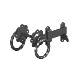 Gate Mate - Ring Latch 150mm - Twisted - Black
