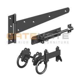 Gate Mate - Side Gate Kit with Ring Latch - Black