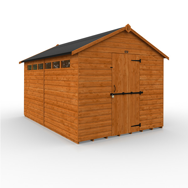 Tiger Security Apex Shed - 12Ft Length x 8Ft Width