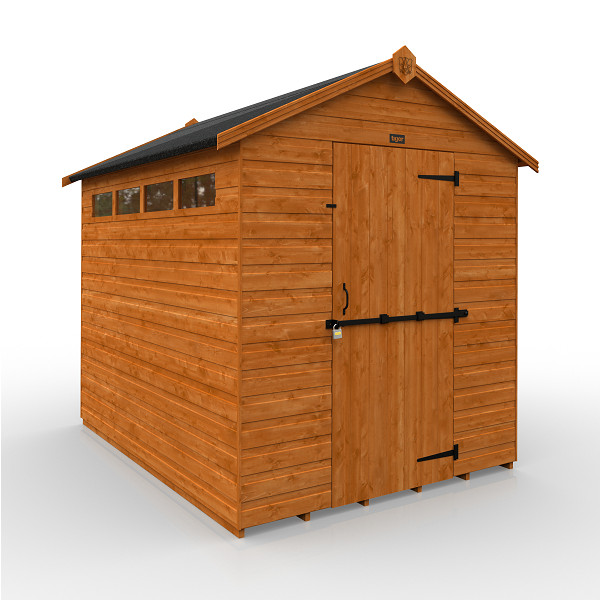 Tiger Security Apex Shed - 8Ft Length x 6Ft Width
