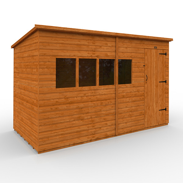 Tiger Shiplap Pent Shed - Extra High - 12Ft Length x 6Ft Width