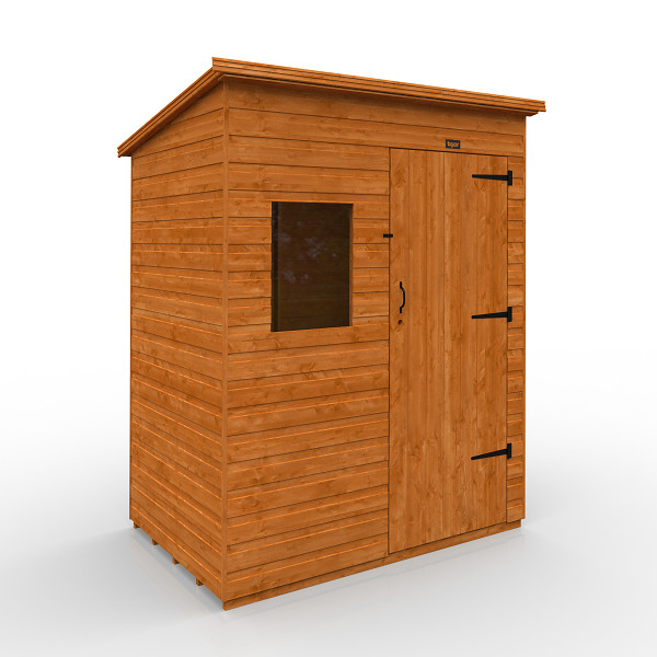 Tiger Shiplap Pent Shed - Extra High - 6Ft Length x 4Ft Width