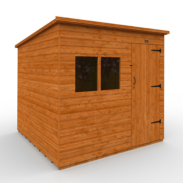 Tiger Shiplap Pent Shed - Extra High - 8Ft Length x 8Ft Width