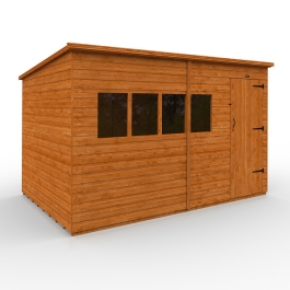 Tiger Shiplap Pent Shed - Extra High - 12Ft Length x 8Ft Width