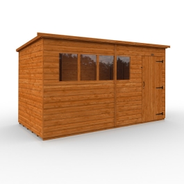 Tiger Shiplap Pent Shed - 12Ft Length x 6Ft Width