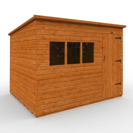 Tiger Shiplap Pent Shed - Extra High - 10Ft Length x 8Ft Width