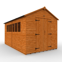 Tiger Heavyweight Workshop Shed - Logboard Special -  14Ft Length x 8Ft Width