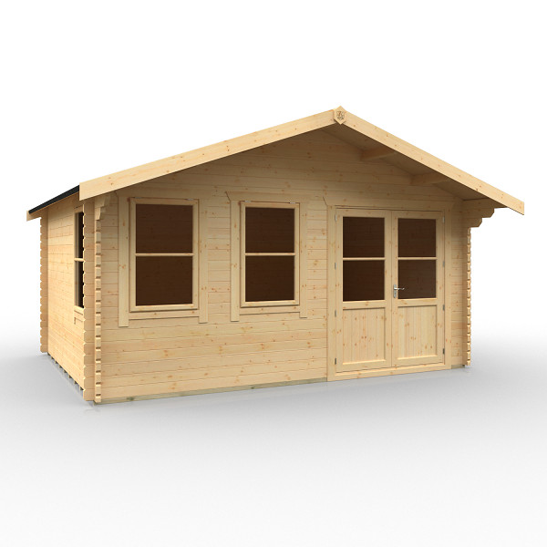 The Zeta - 44mm Log Cabin - 12Ft Length x 16Ft Width