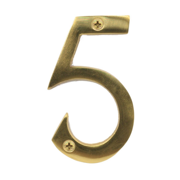 Door Number 5 - Georgian Brass - (045461N)