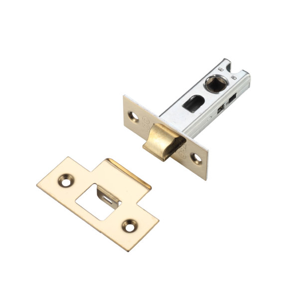 Mortice Latch 64mm - Tubular - Brass Plated - (040251N)