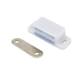 Magnetic Catches - White - Heavy Duty - (Pack of 4) - (048479N)