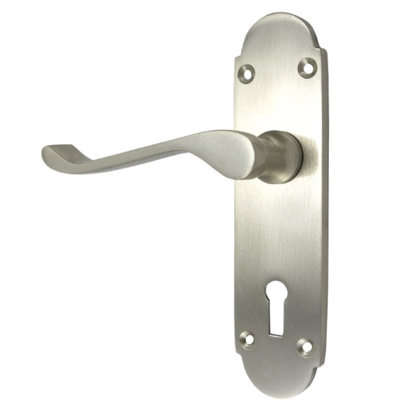 Door Handle - Richmond - Lock - Brushed Nickel - (045027N)