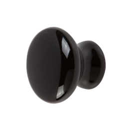 Cabinet Knob - Ceramic 38mm - Black - (HA0504B)