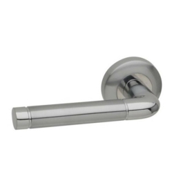 Door Handle - Lever On Rose - Polished Chrome - Apollo