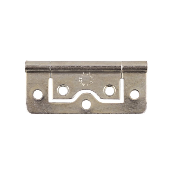 Flush Hinges 60mm - Zinc Plated - (Pack of 2) - (014351N)