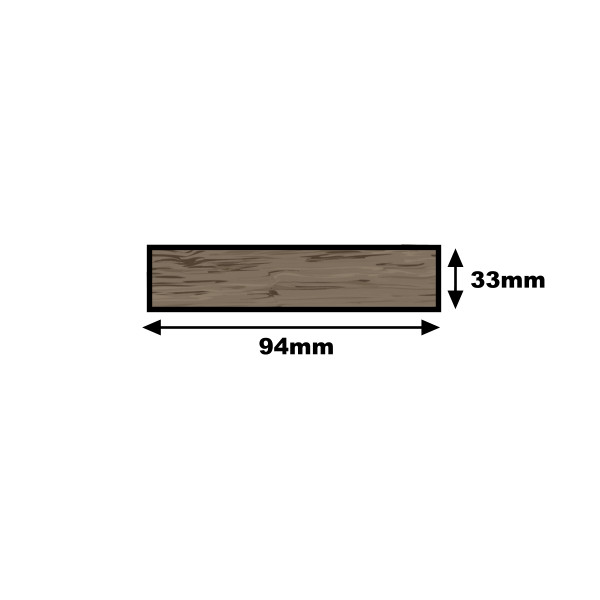 American Oak PSE - 38mm x 100mm - (Per Metre)