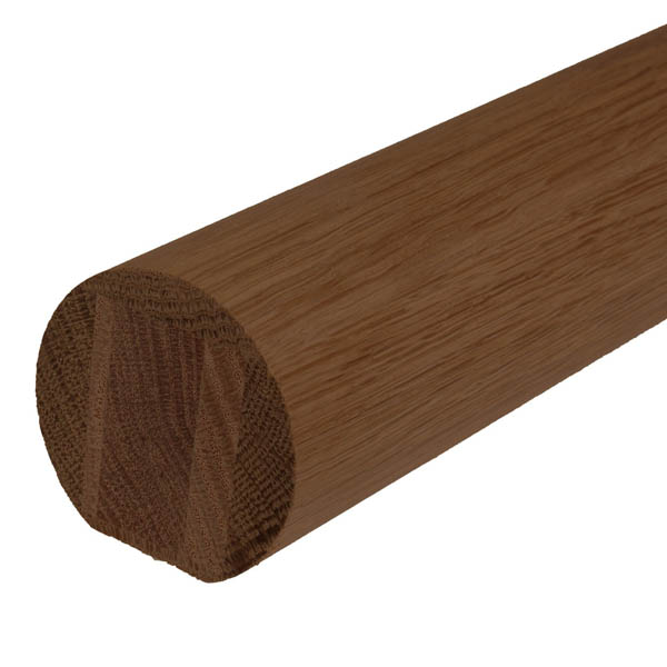 Red Hardwood Mopstick Handrail - Per Metre