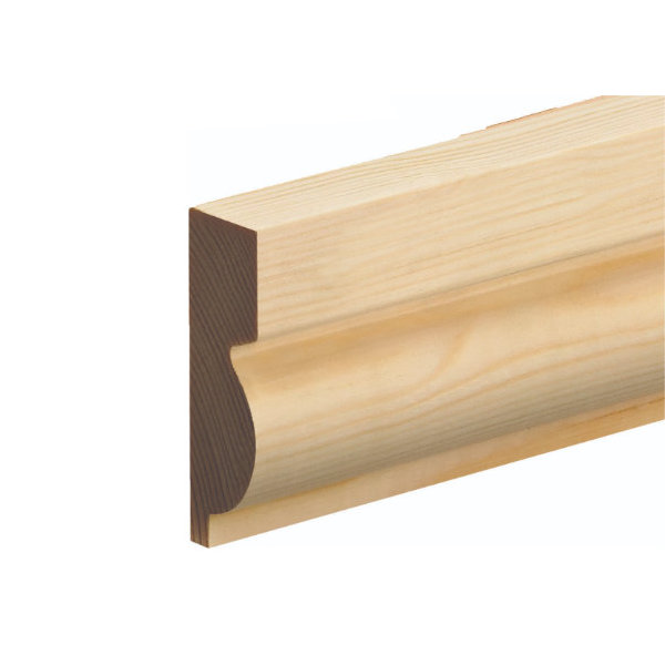 Softwood Torus Skirting - 25mm x 75mm - Per Metre