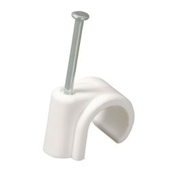 Plastic Pipe Clip 22mm - Nail On - (Pack of 50) - (390120)