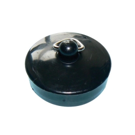 Bath & Sink Plug 1 3/4" - Black - (Pack of 2) - (200837)