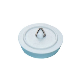 Bath Plug 1 3/4" - White Plastic - (Pack of 2) - (200844)