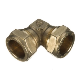 Brass Compression - Elbow 22mm - (Pack of 2) - (318212)