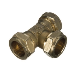 Brass Compression Tee 15mm - (Pack of 2) - (318310)