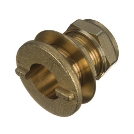 Brass Compression - Tank Connector - 15mm x 1/2" - (9CTC15)