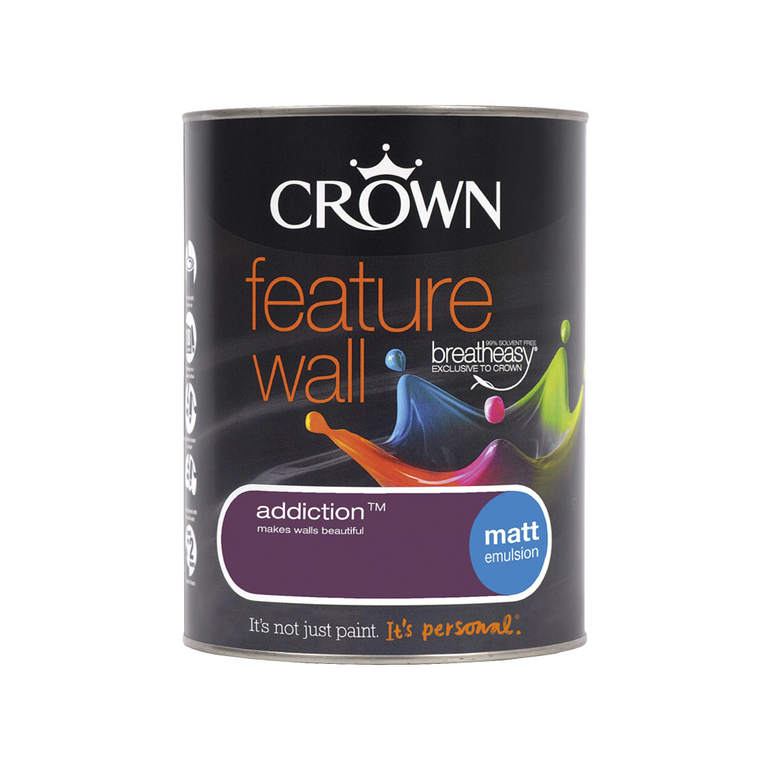 Crown Feature Wall Emulsion 1.25Lt - Addiction