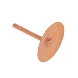 Copper Disc Rivets (100)