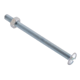 Pan Head Screws & Nuts - Zinc - M6 x 25mm - (Pack of 6) - (028839N)