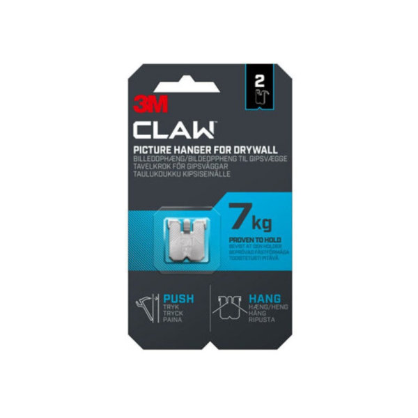 Claw Drywall Picture Hanger 7Kg - (Pack of 2)