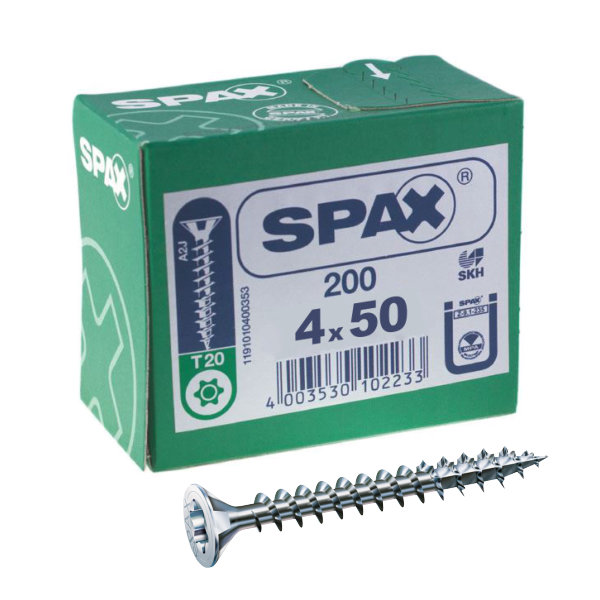 Spax Wirox Pozi Screws - 4.0 x 50mm - (200)