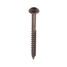 Round Head Woodscrews - Black - M8 x 1 1/4" - (Pack of 10) - (000439N)