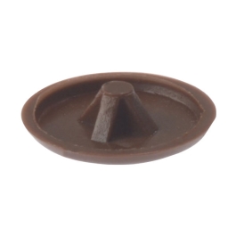 Screw Caps - Push In - M6 / M8 - Brown Plastic - (Pack of 50) - (BB40B)