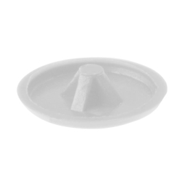 Screw Caps - Push In - White Plastic - (Pack of 20) - (004642N)