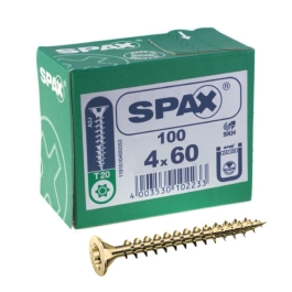 Spax Screws - 4.0 x 60mm - 2 1/2" x 8 - (100)
