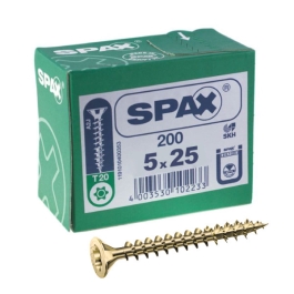Spax Screws - 5.0 x 25mm - 1" x 10 - (200)