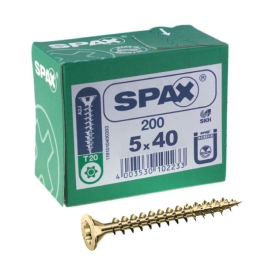Spax Screws - 5.0 x 40mm - 1 1/2" x 10 - (200)