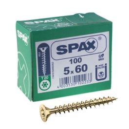 Spax Screws - 5.0 x 60mm - 2 1/2" x 10 - (100)