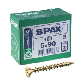 Spax Screws - 5.0 x 90mm - 3 1/2" x 10 - (100)