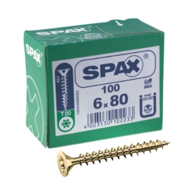 Spax Screws - 6.0 x 80mm - 3" x 12 - (100)