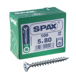 Spax Wirox Pozi Screws - 5.0 x 80mm - (100)