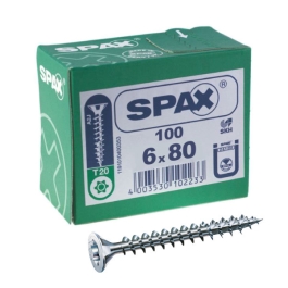 Spax Wirox Pozi Screws - 6.0 x 80mm - (100)