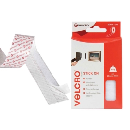 Velcro Tape - White - 20mm x 1Mt
