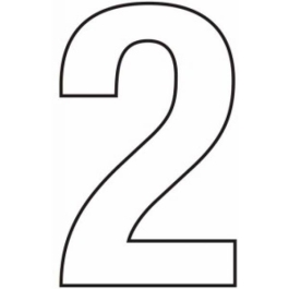 House Number 2 - Self Adhesive - White - (WH752P)